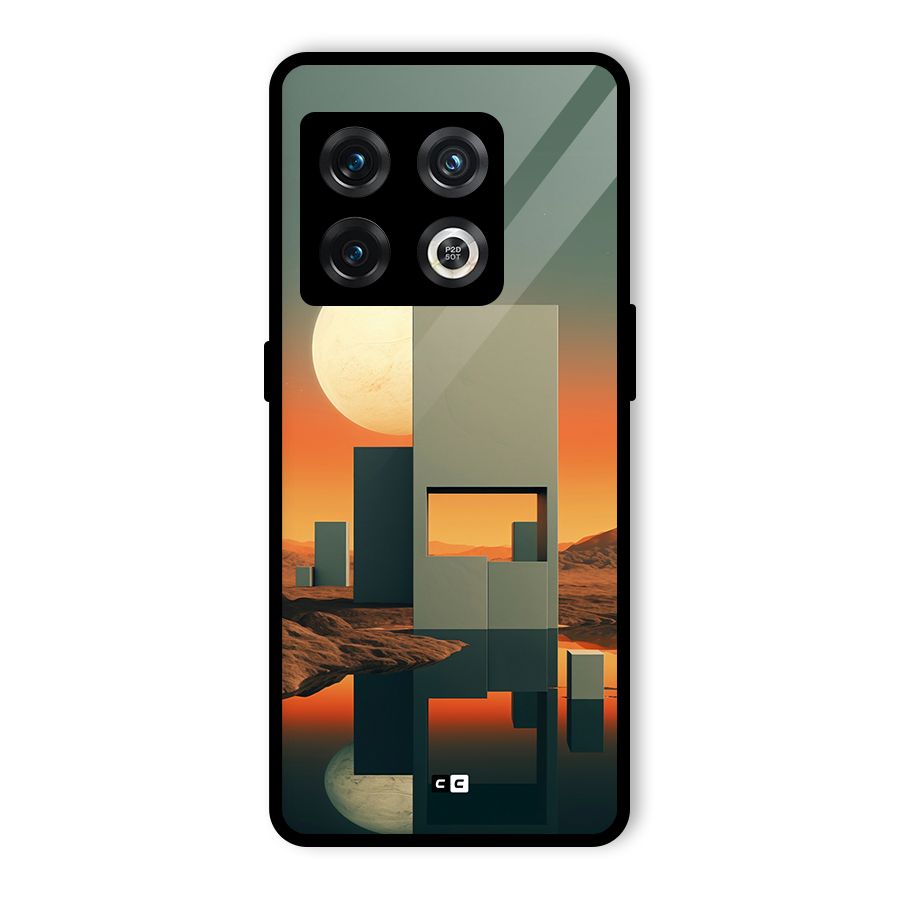 Geometric Sculpture Glass Back Case for OnePlus 10 Pro 5G