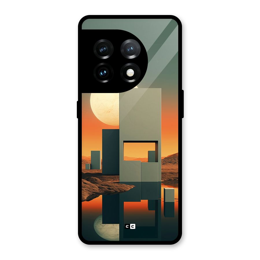 Geometric Sculpture Glass Back Case for OnePlus 11
