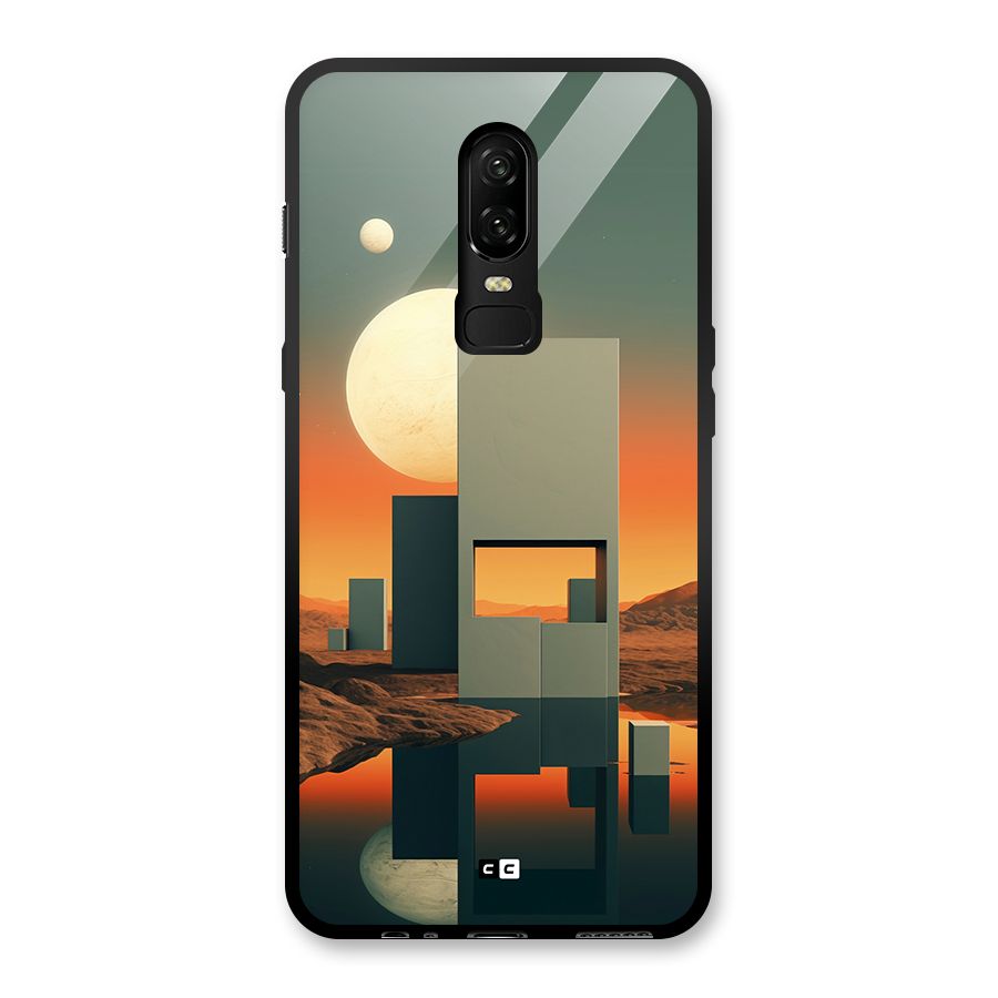 Geometric Sculpture Glass Back Case for OnePlus 6