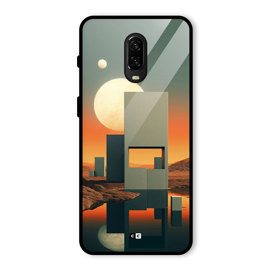 Geometric Sculpture Glass Back Case for OnePlus 6T