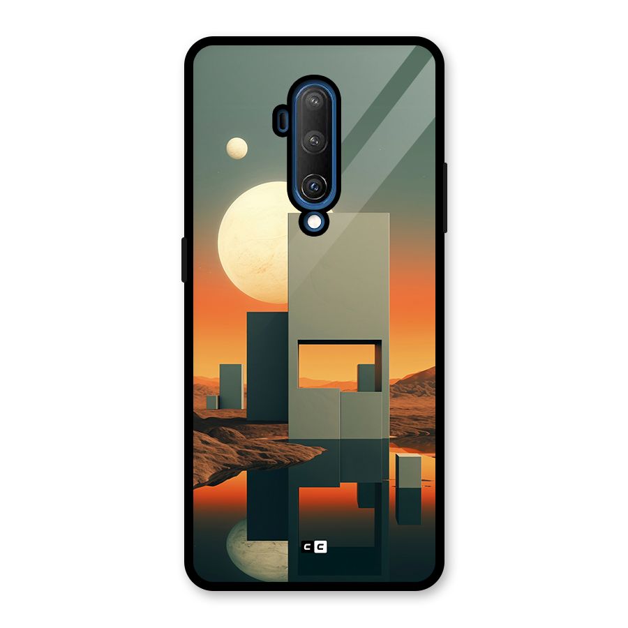Geometric Sculpture Glass Back Case for OnePlus 7T Pro