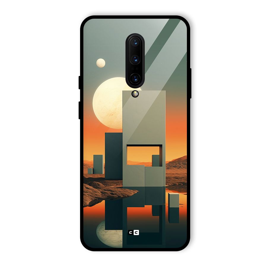 Geometric Sculpture Glass Back Case for OnePlus 7 Pro