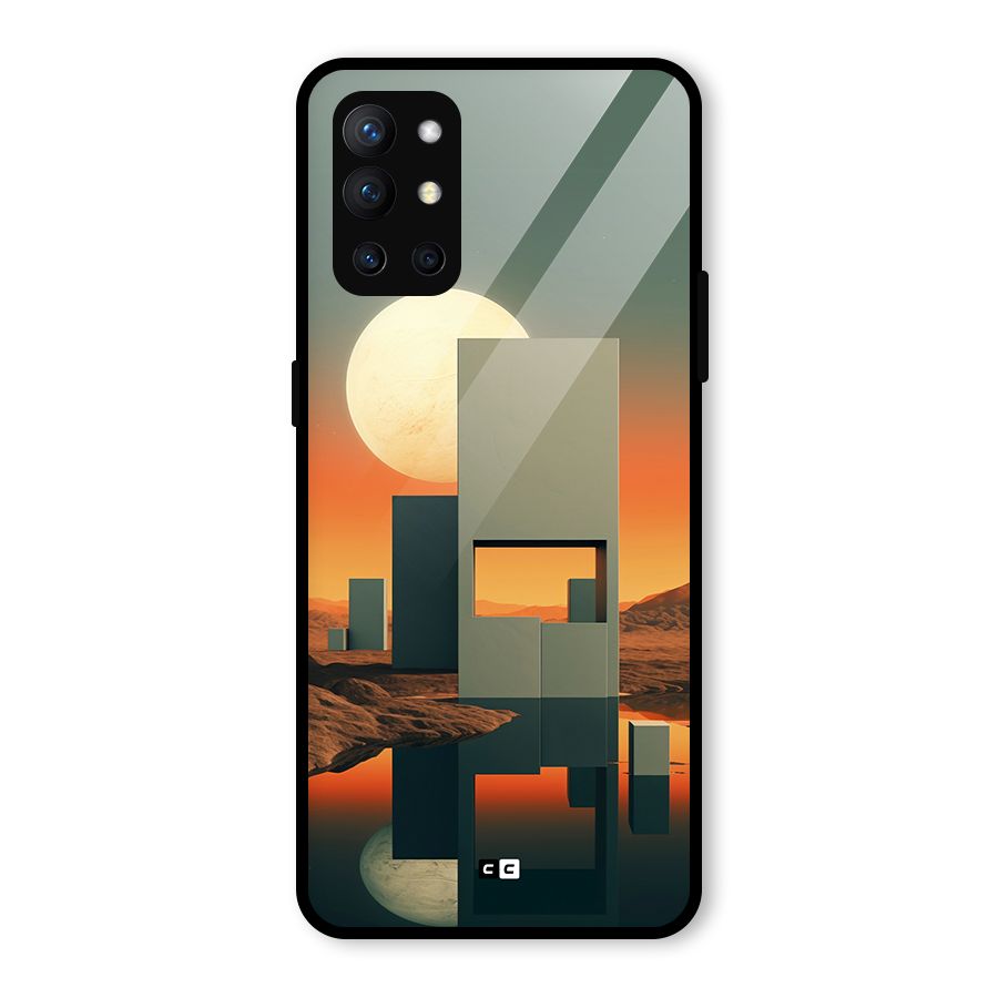 Geometric Sculpture Glass Back Case for OnePlus 9R