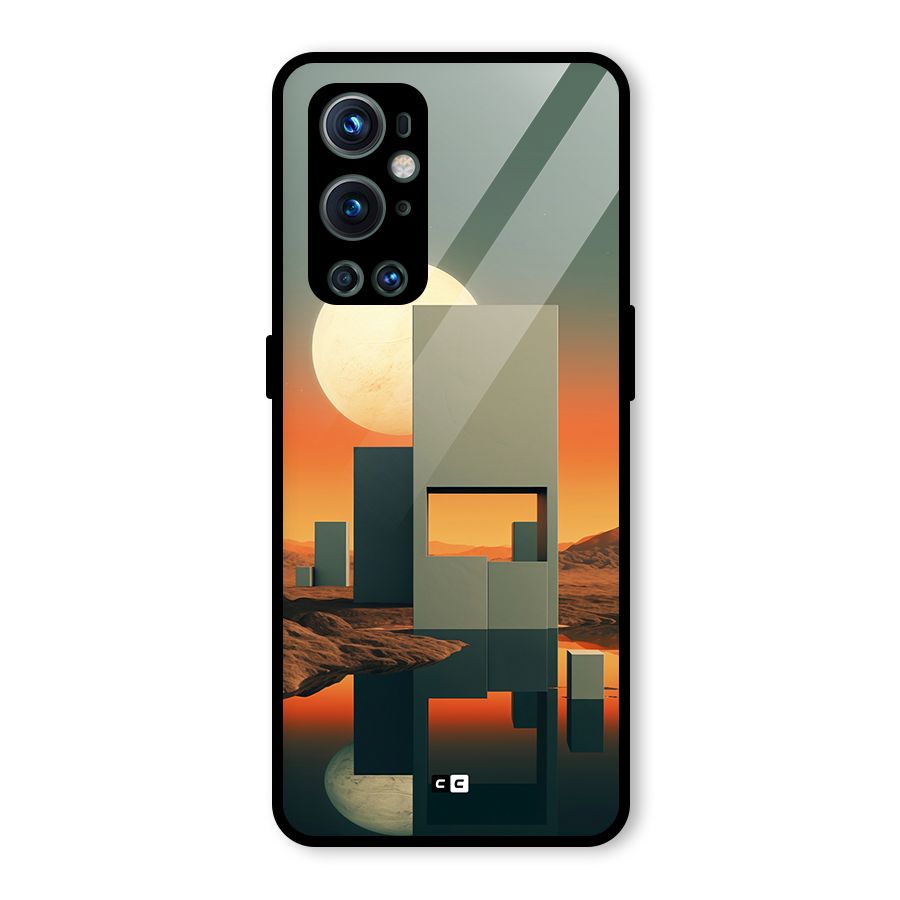 Geometric Sculpture Glass Back Case for OnePlus 9 Pro