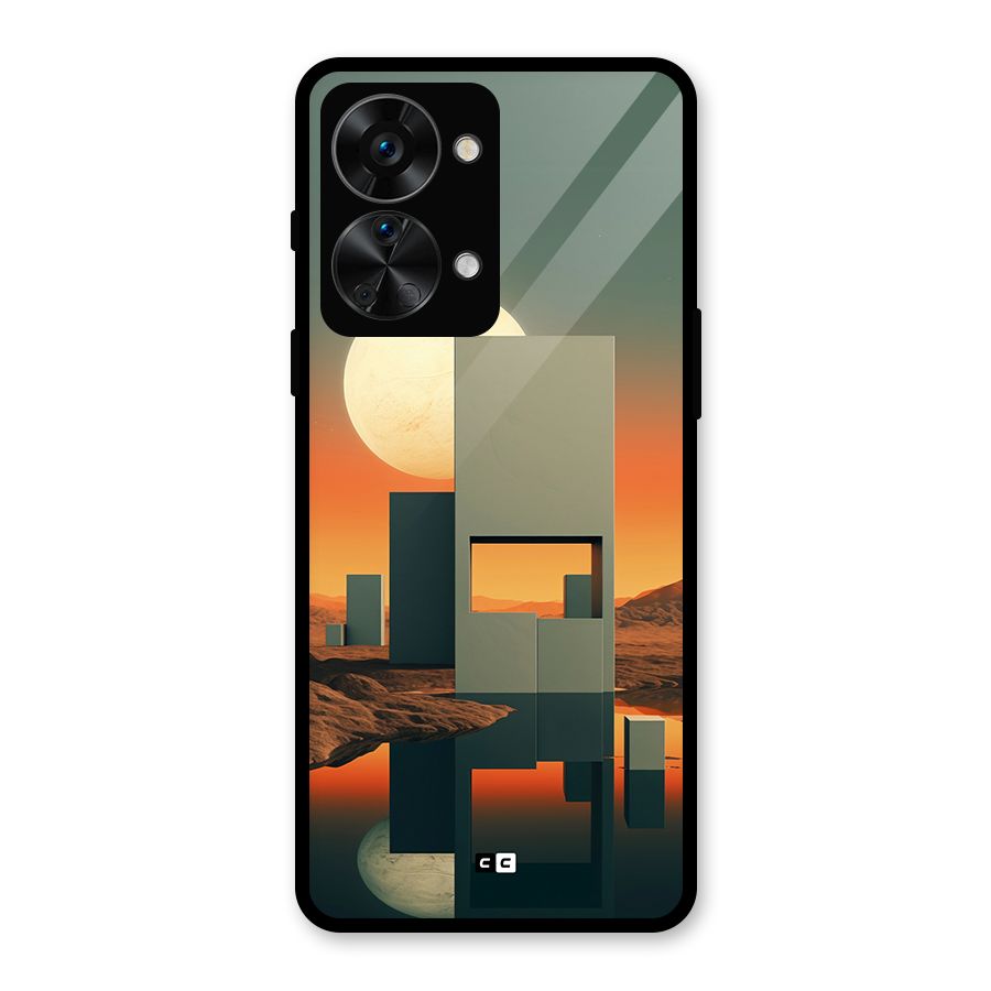 Geometric Sculpture Glass Back Case for OnePlus Nord 2T