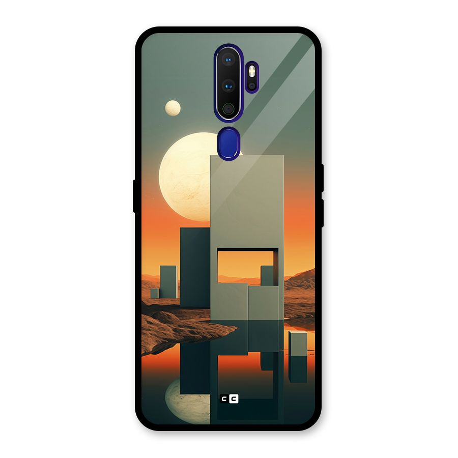 Geometric Sculpture Glass Back Case for Oppo A9 (2020)