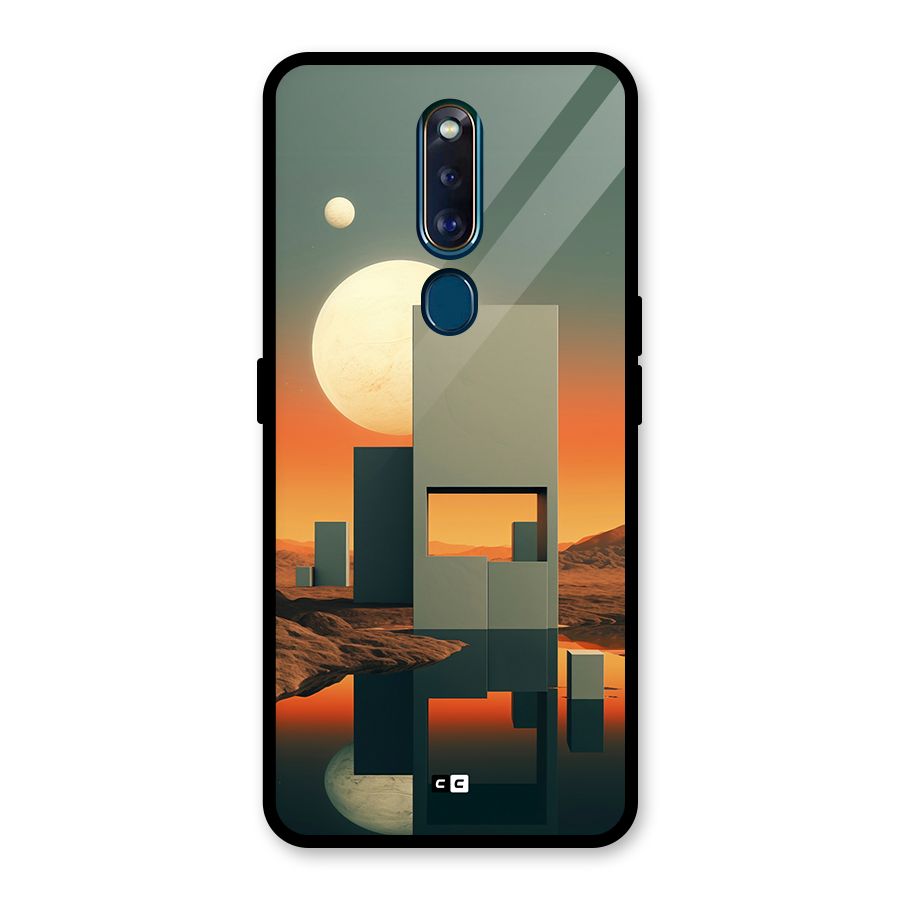 Geometric Sculpture Glass Back Case for Oppo F11 Pro