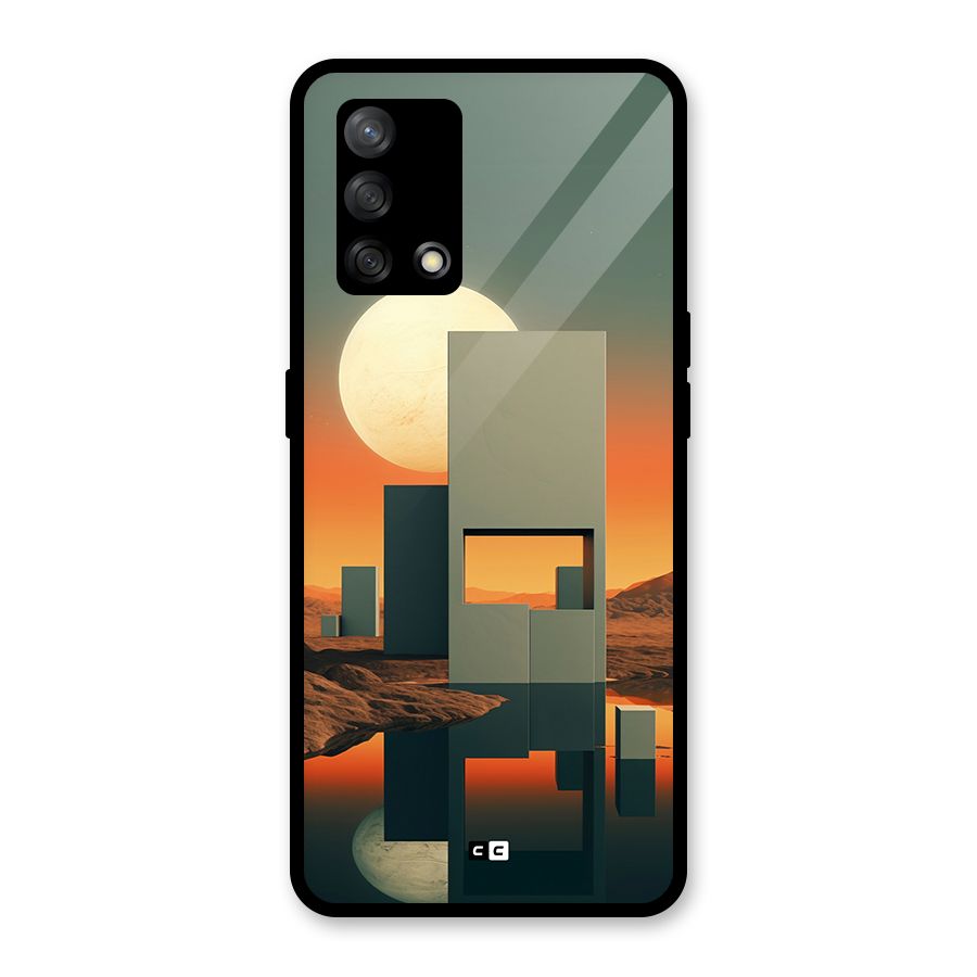 Geometric Sculpture Glass Back Case for Oppo F19s