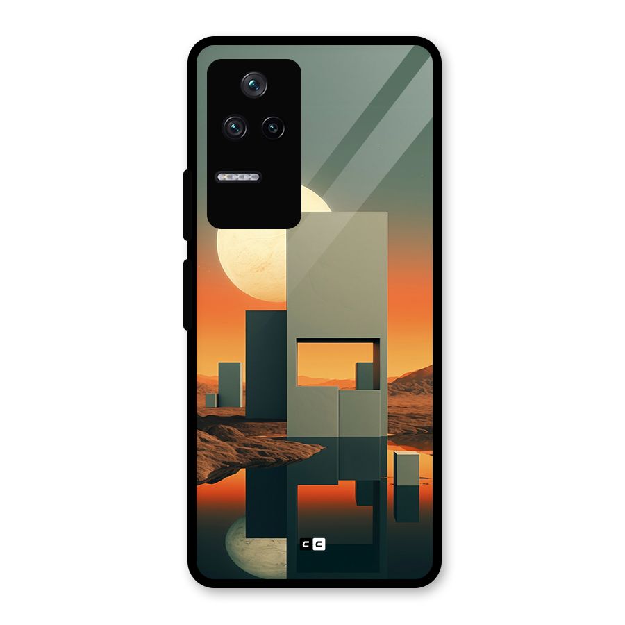Geometric Sculpture Glass Back Case for Poco F4 5G