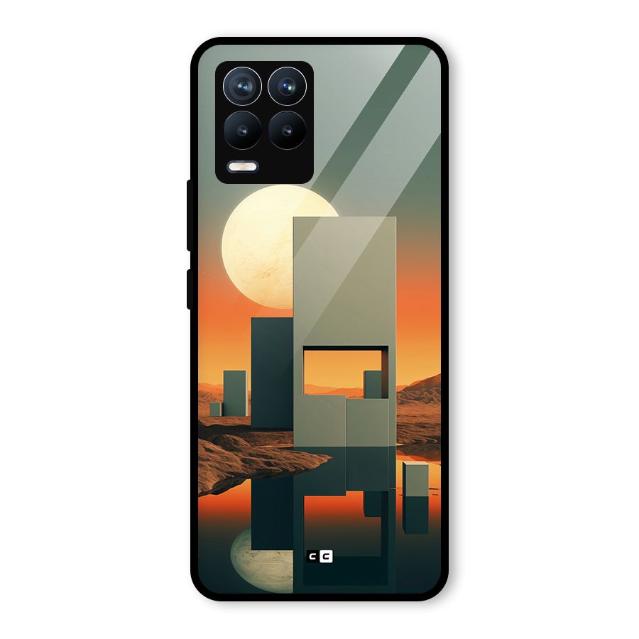 Geometric Sculpture Glass Back Case for Realme 8