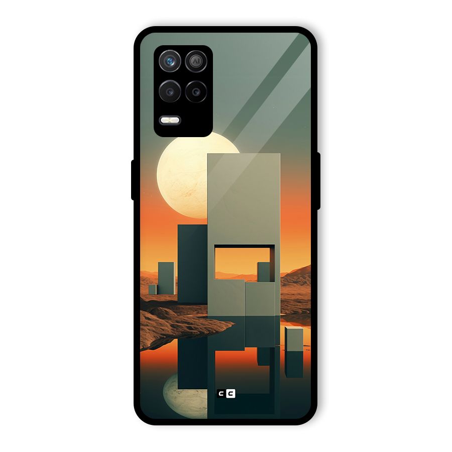 Geometric Sculpture Glass Back Case for Realme 8s 5G