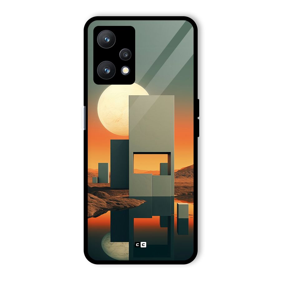 Geometric Sculpture Glass Back Case for Realme 9 Pro 5G