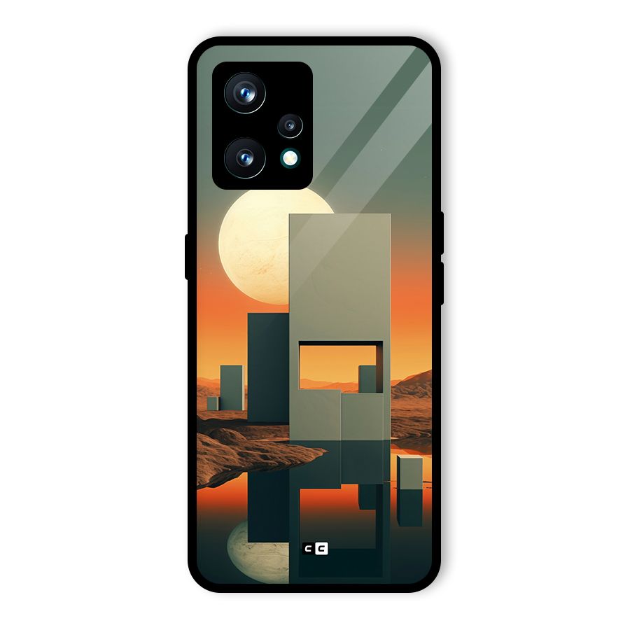 Geometric Sculpture Glass Back Case for Realme 9 Pro Plus 5G