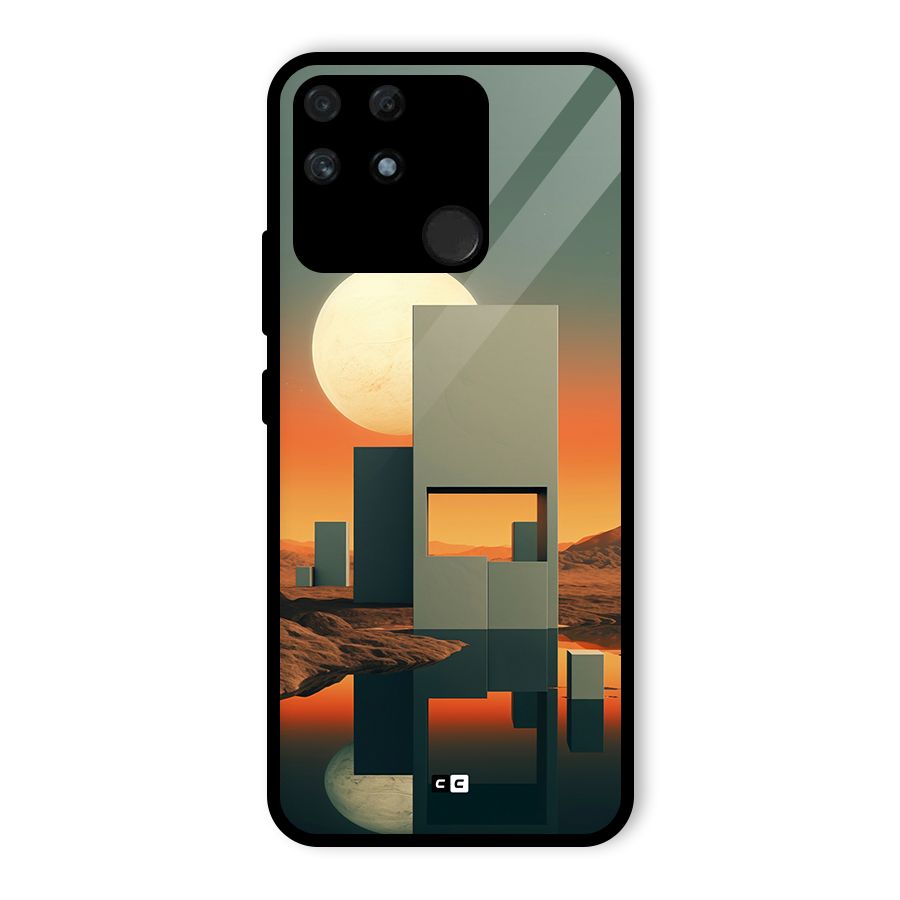 Geometric Sculpture Glass Back Case for Realme Narzo 50A