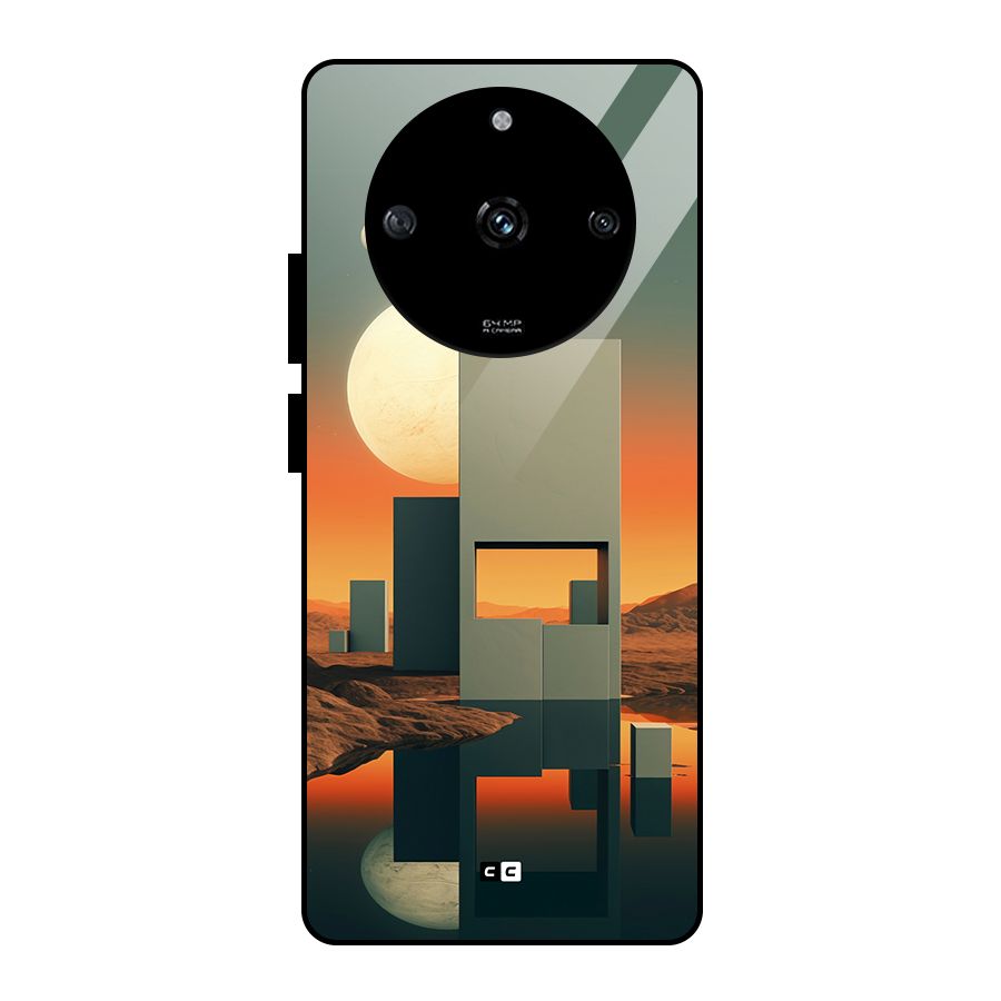 Geometric Sculpture Glass Back Case for Realme Narzo 60 5G