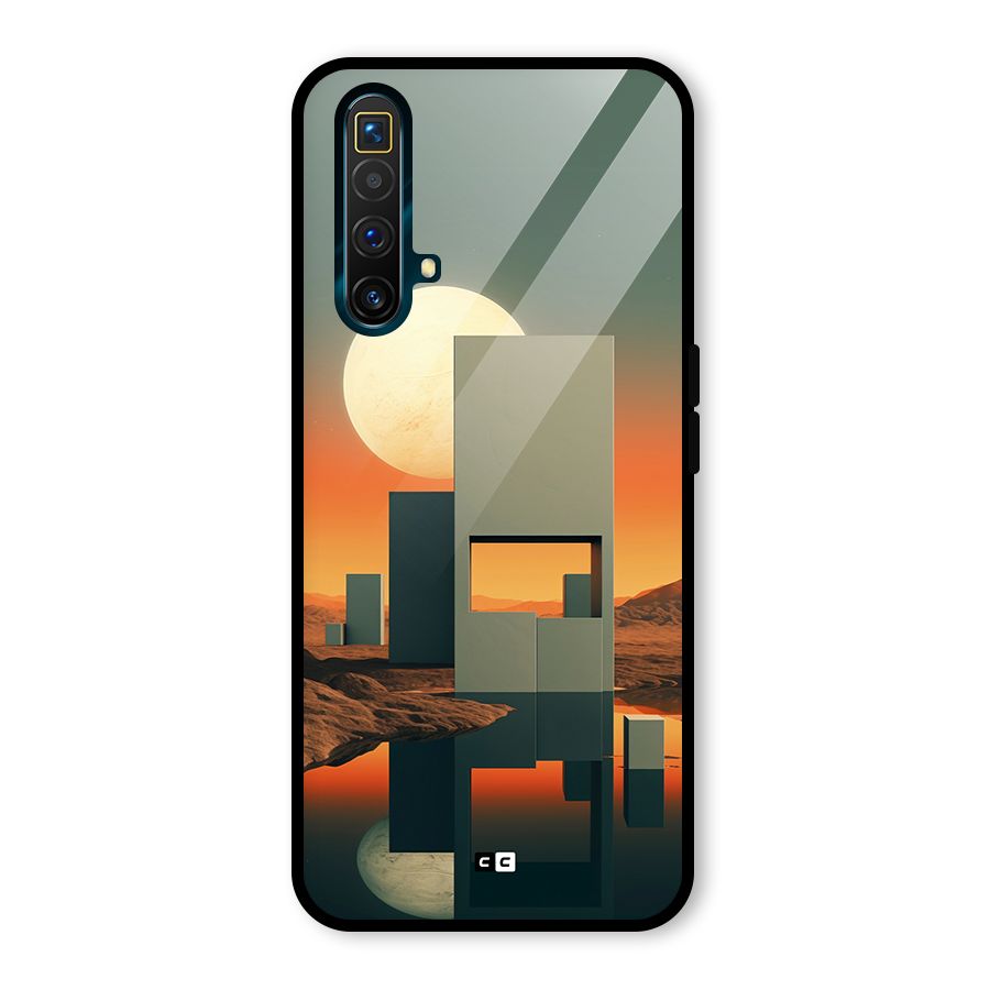 Geometric Sculpture Glass Back Case for Realme X3