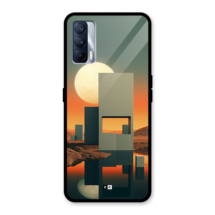 Geometric Sculpture Glass Back Case for Realme X7
