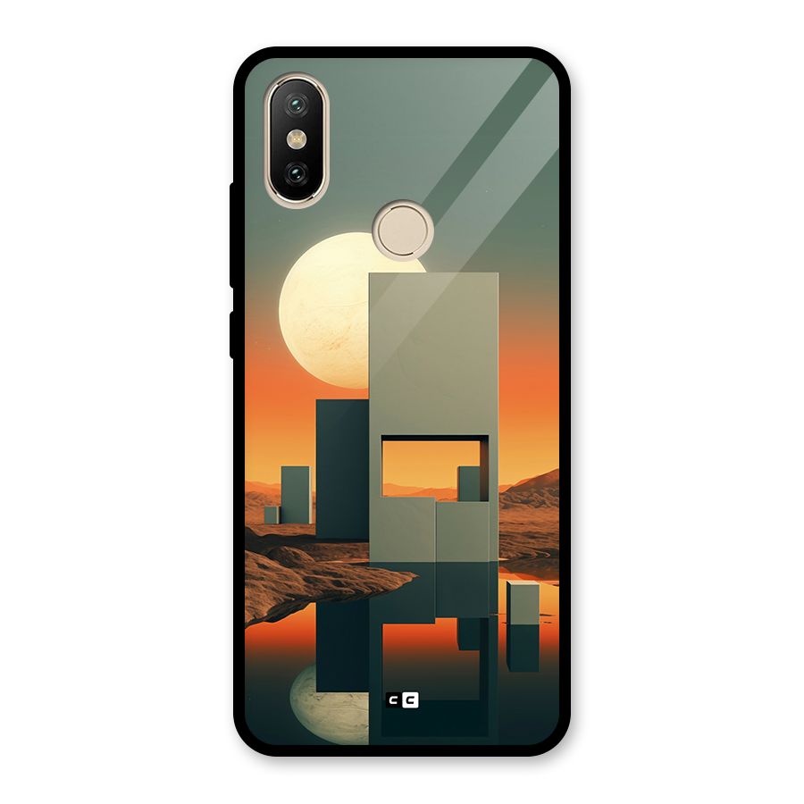 Geometric Sculpture Glass Back Case for Redmi A2