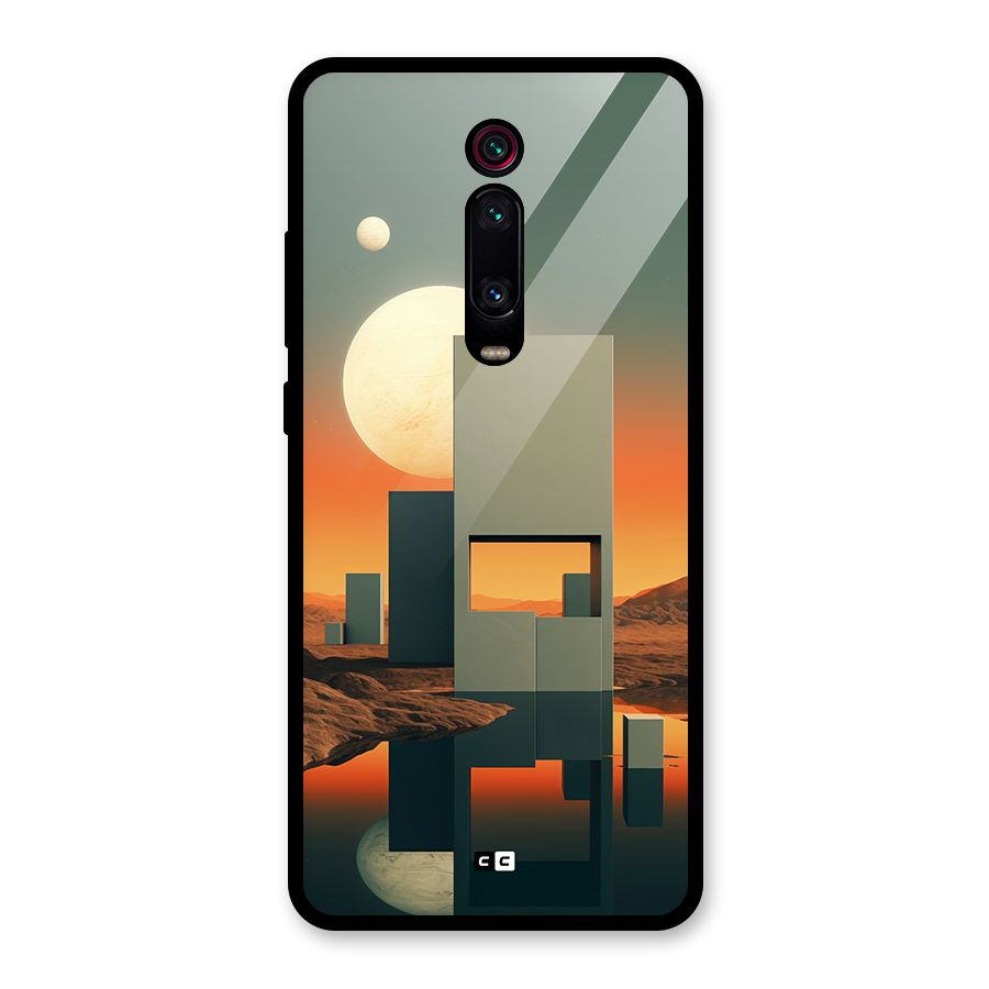 Geometric Sculpture Glass Back Case for Redmi K20