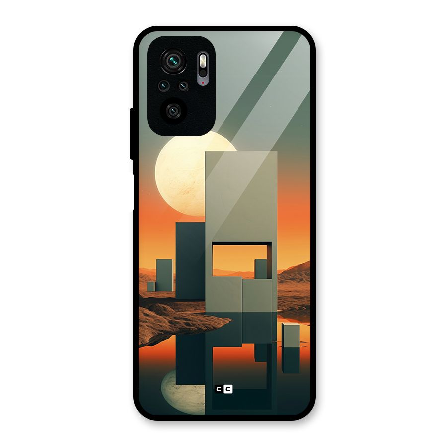 Geometric Sculpture Glass Back Case for Redmi Note 10S