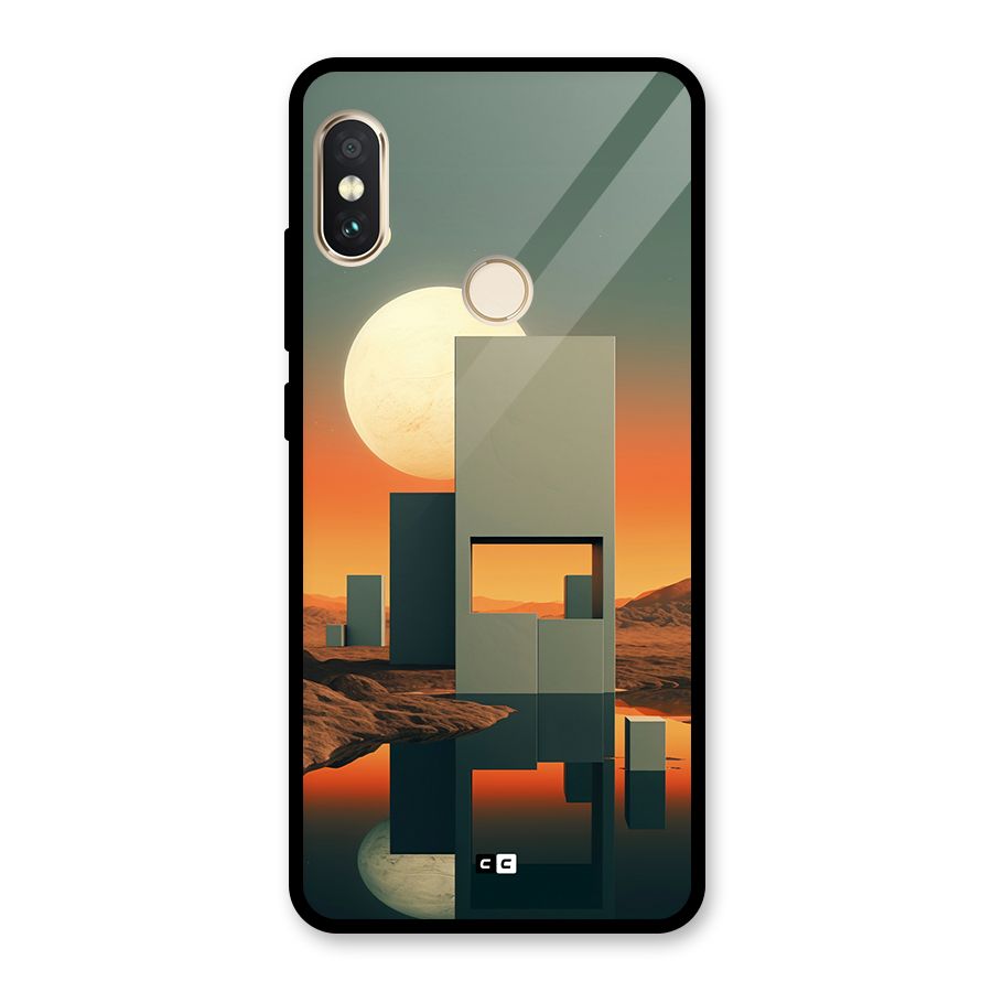 Geometric Sculpture Glass Back Case for Redmi Note 5 Pro