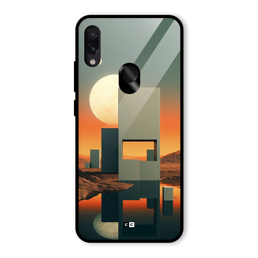 Geometric Sculpture Glass Back Case for Redmi Note 7 Pro