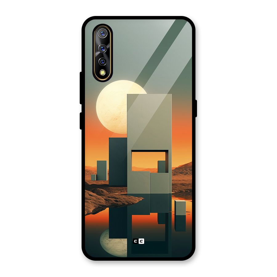 Geometric Sculpture Glass Back Case for Vivo S1