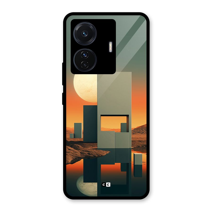 Geometric Sculpture Glass Back Case for Vivo T1 Pro