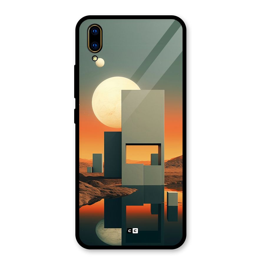 Geometric Sculpture Glass Back Case for Vivo V11 Pro