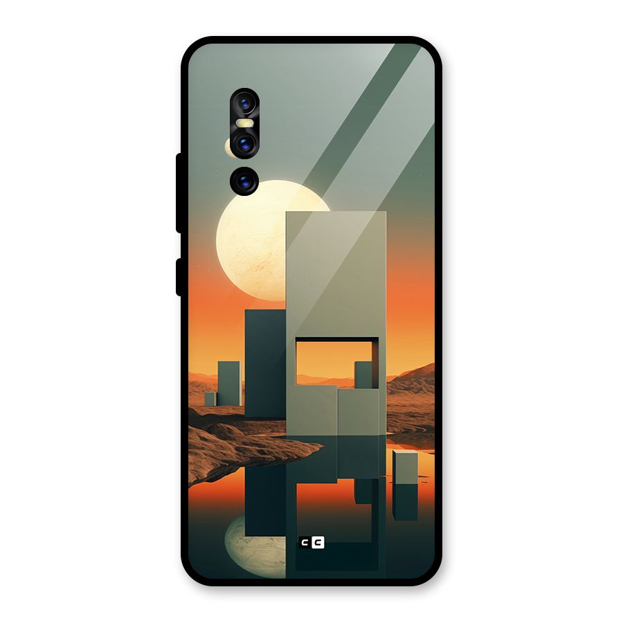 Geometric Sculpture Glass Back Case for Vivo V15 Pro