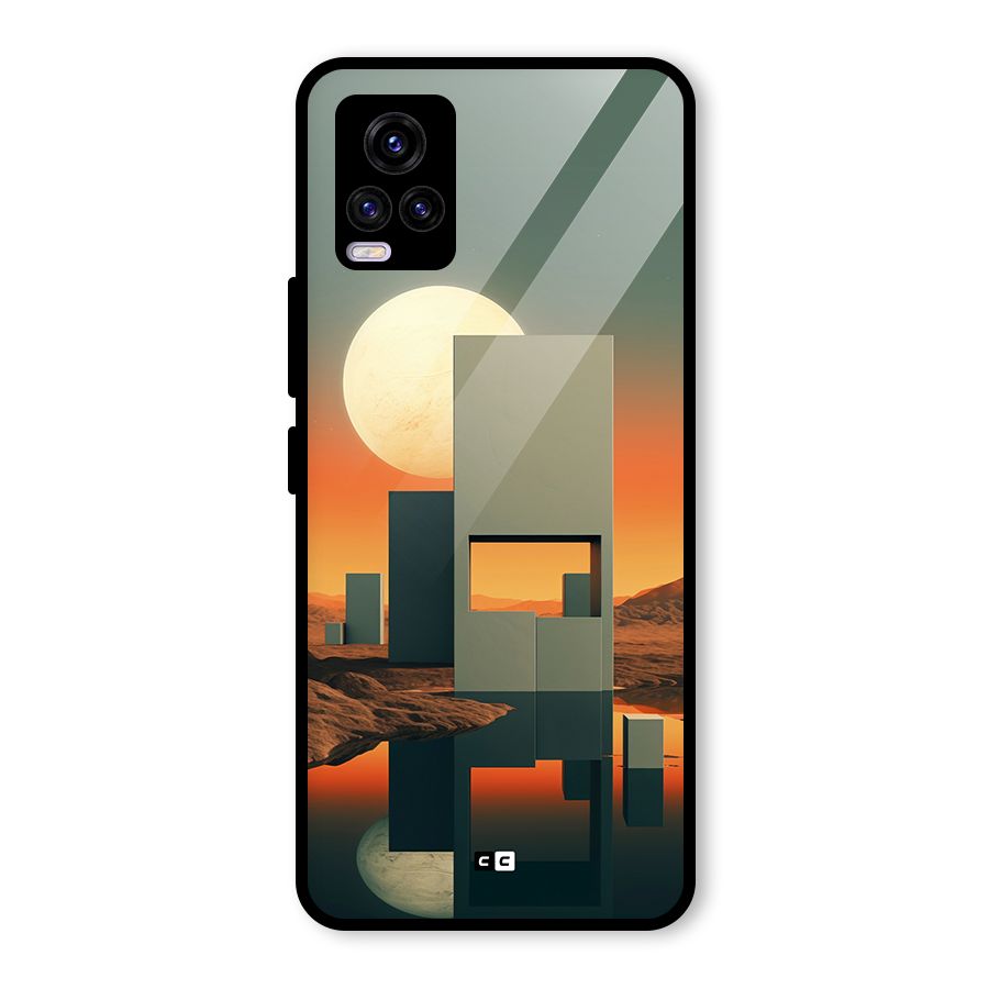 Geometric Sculpture Glass Back Case for Vivo V20