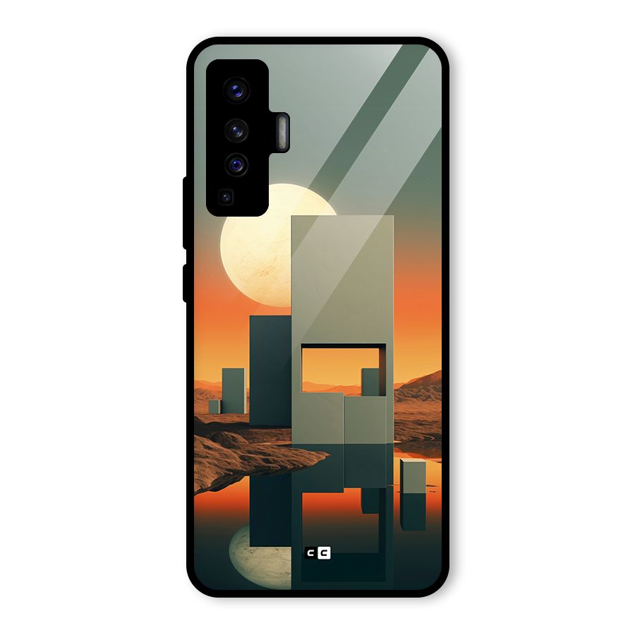 Geometric Sculpture Glass Back Case for Vivo X50