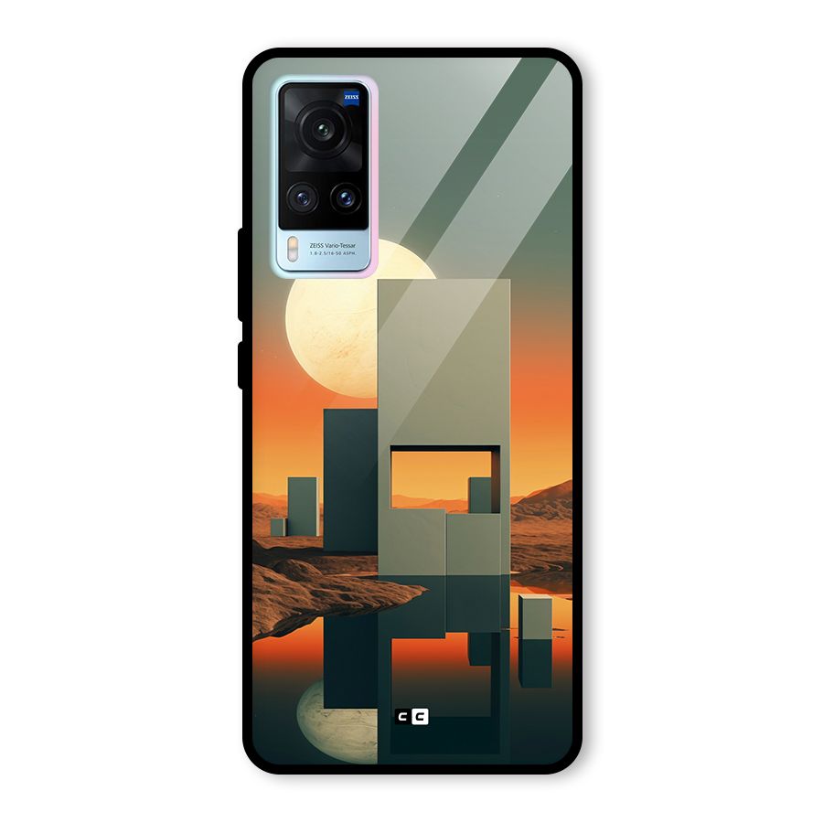 Geometric Sculpture Glass Back Case for Vivo X60