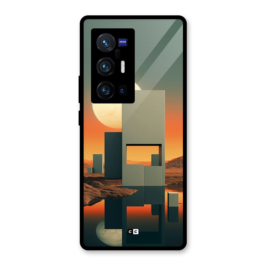 Geometric Sculpture Glass Back Case for Vivo X70 Pro Plus