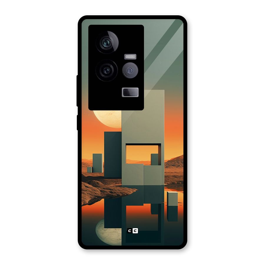 Geometric Sculpture Glass Back Case for Vivo iQOO 11 5G