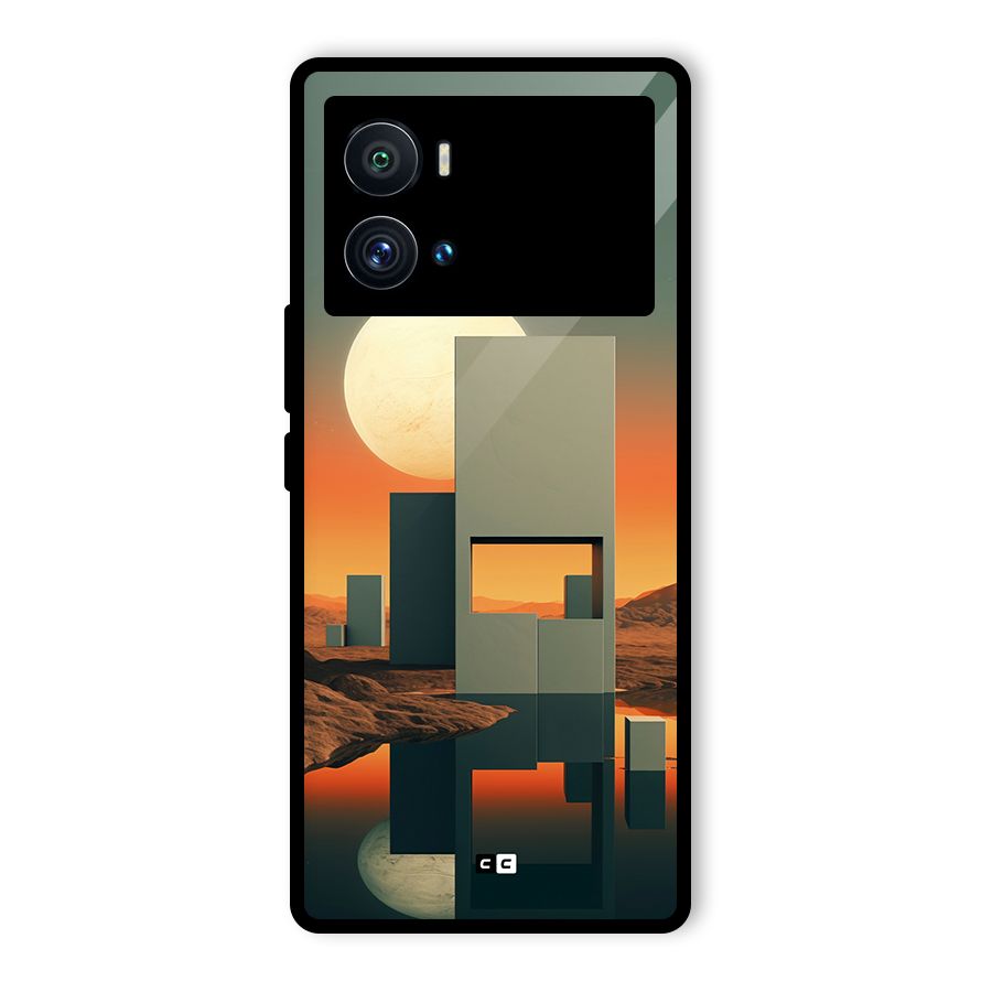 Geometric Sculpture Glass Back Case for Vivo iQOO 9 Pro