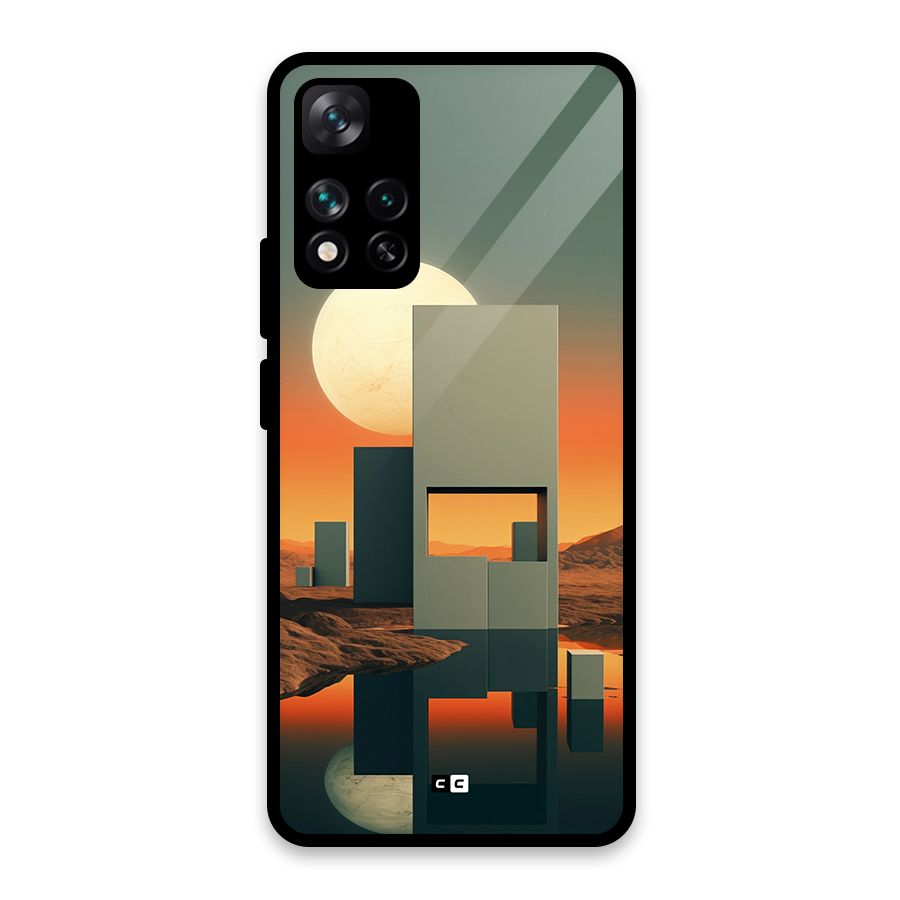 Geometric Sculpture Glass Back Case for Xiaomi 11i 5G