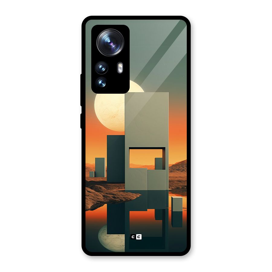 Geometric Sculpture Glass Back Case for Xiaomi 12 Pro