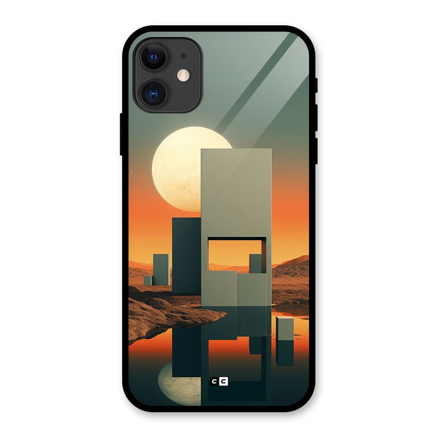 Geometric Sculpture Glass Back Case for iPhone 11