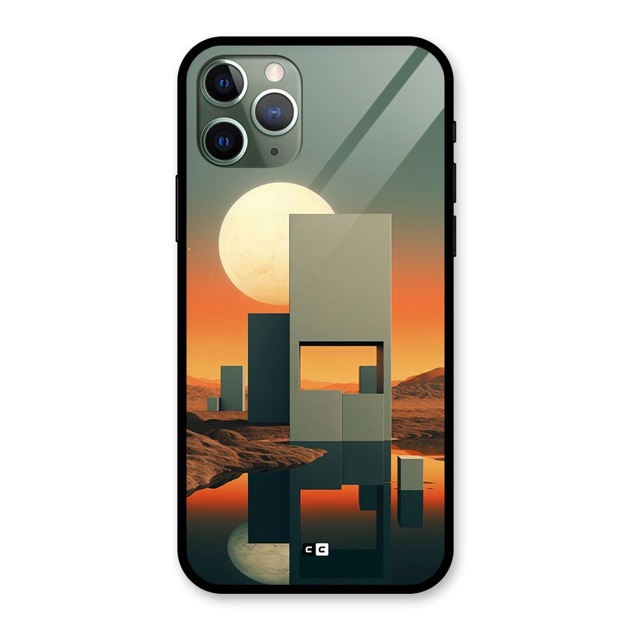 Geometric Sculpture Glass Back Case for iPhone 11 Pro