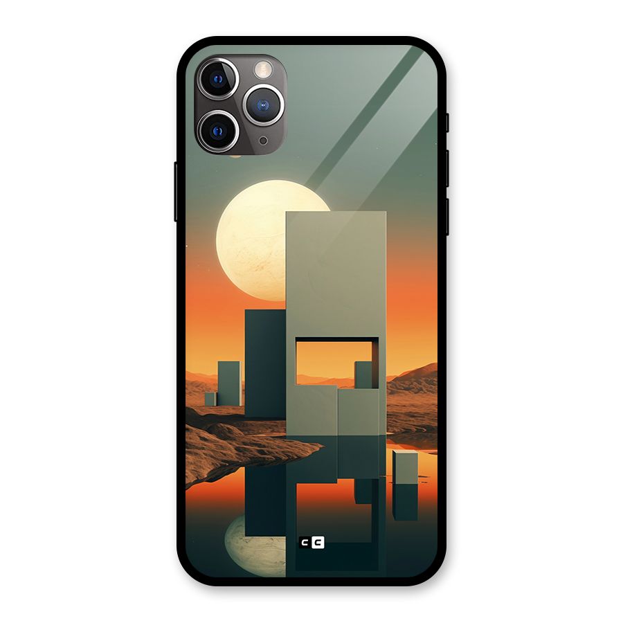 Geometric Sculpture Glass Back Case for iPhone 11 Pro Max