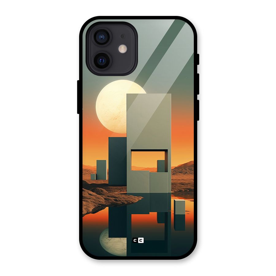 Geometric Sculpture Glass Back Case for iPhone 12