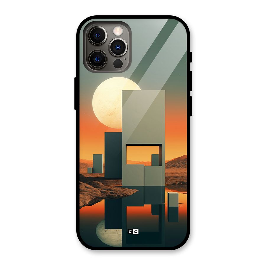 Geometric Sculpture Glass Back Case for iPhone 12 Pro