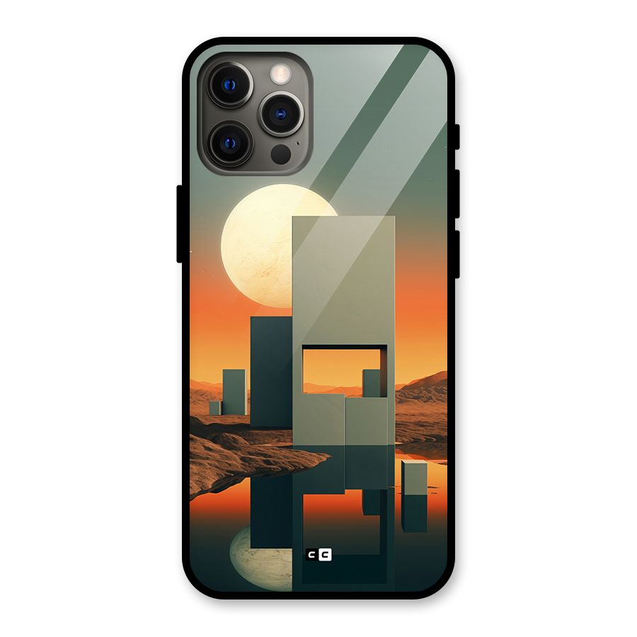 Geometric Sculpture Glass Back Case for iPhone 12 Pro Max