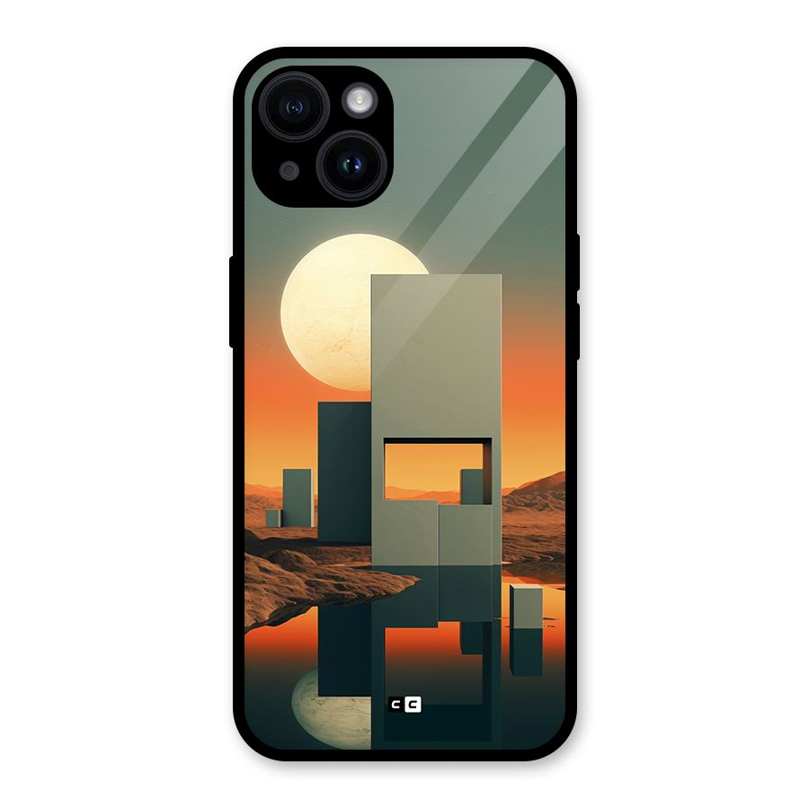 Geometric Sculpture Glass Back Case for iPhone 14