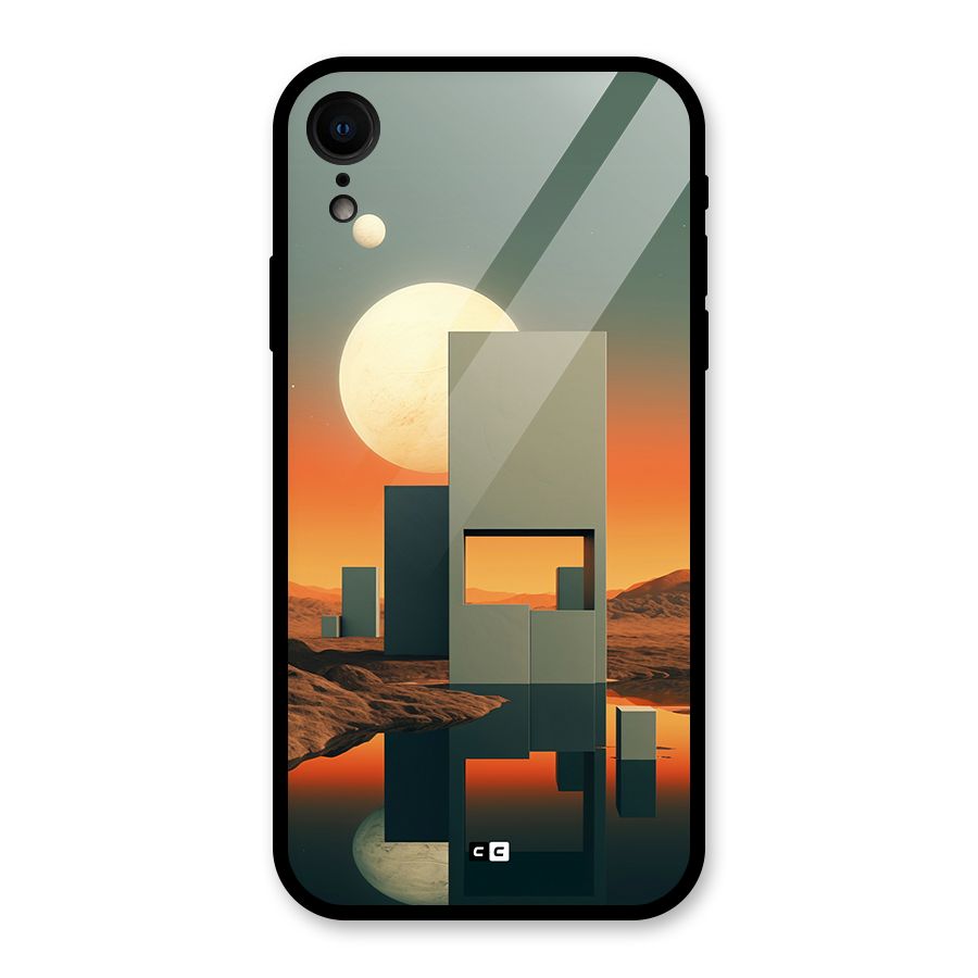 Geometric Sculpture Glass Back Case for iPhone XR