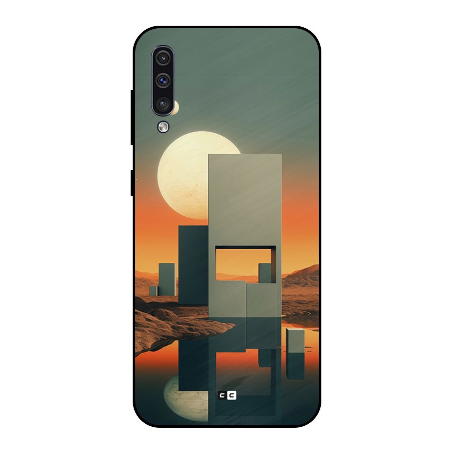 Geometric Sculpture Metal Back Case for Galaxy A50