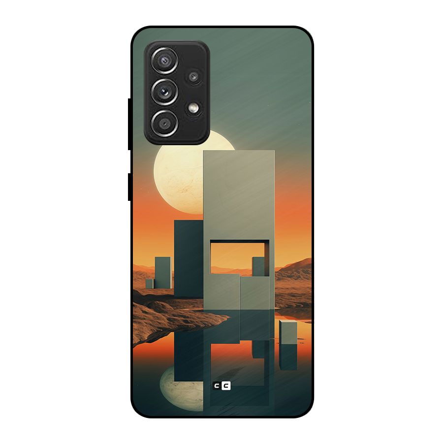 Geometric Sculpture Metal Back Case for Galaxy A52