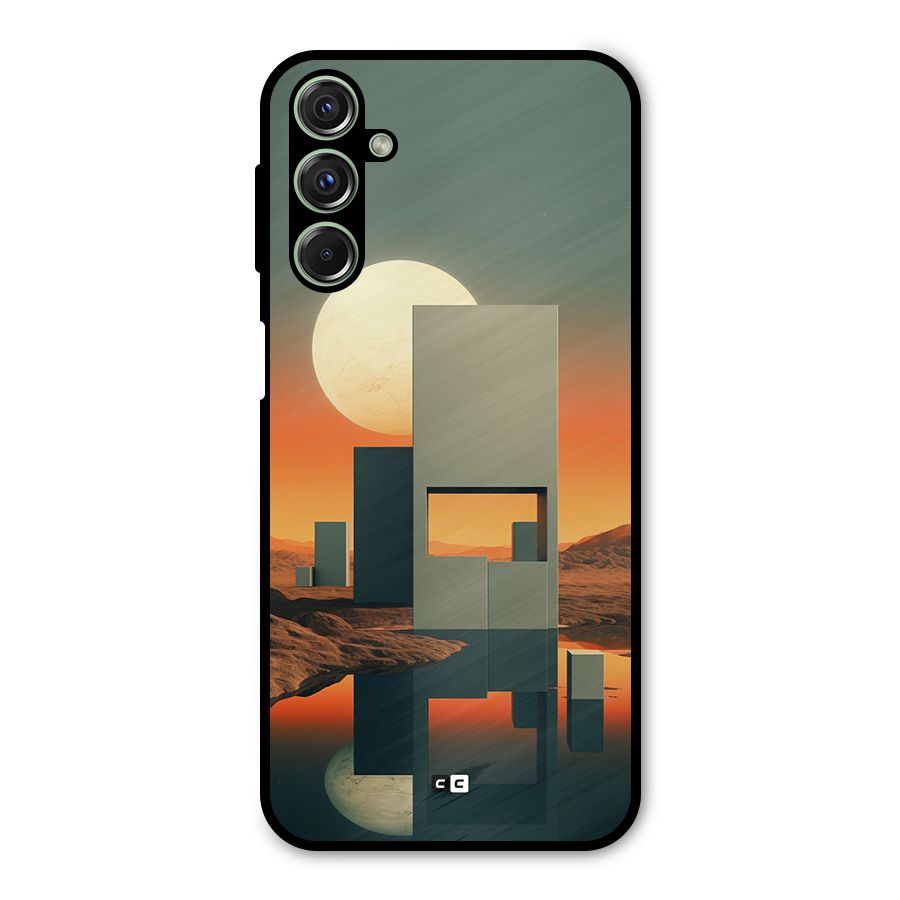 Geometric Sculpture Metal Back Case for Galaxy M34