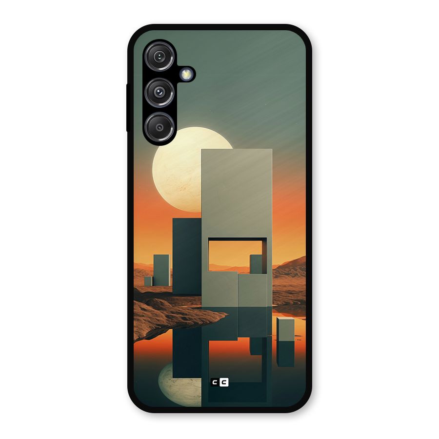 Geometric Sculpture Metal Back Case for Galaxy M34 5G